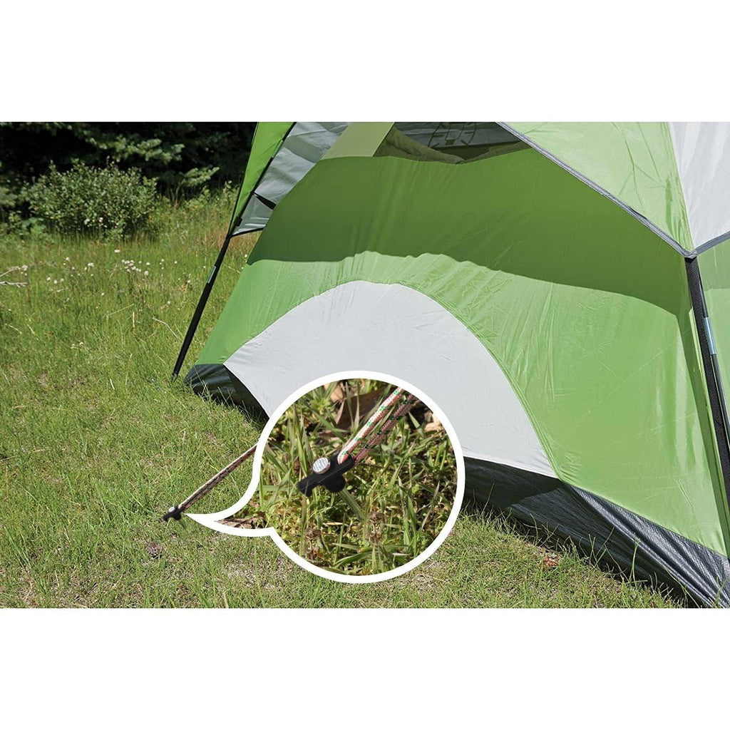 Set of 10 ABCCANOPY 11" Tent Stakes Non-Rust Metal Ground Anchors with 4 Rope