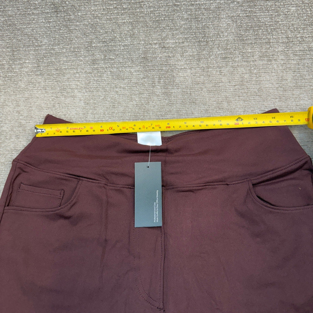 MSRP $44 Rammus Women's Brown L 29" Inseam Dress Pants Tummy Control Stretchy