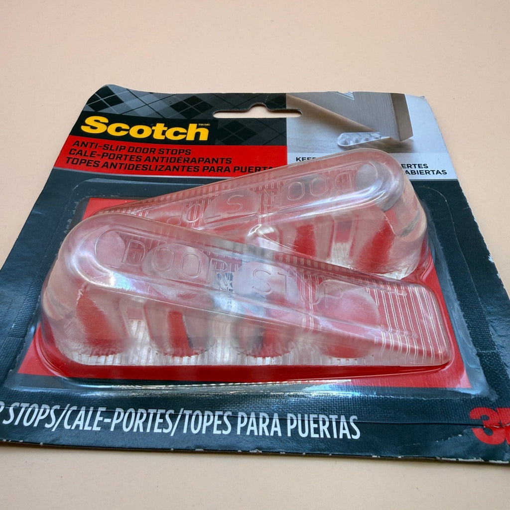 Pack of 2 Scotch Door Stoppers SP947-NA Non Slip Clear 1-1/8 in