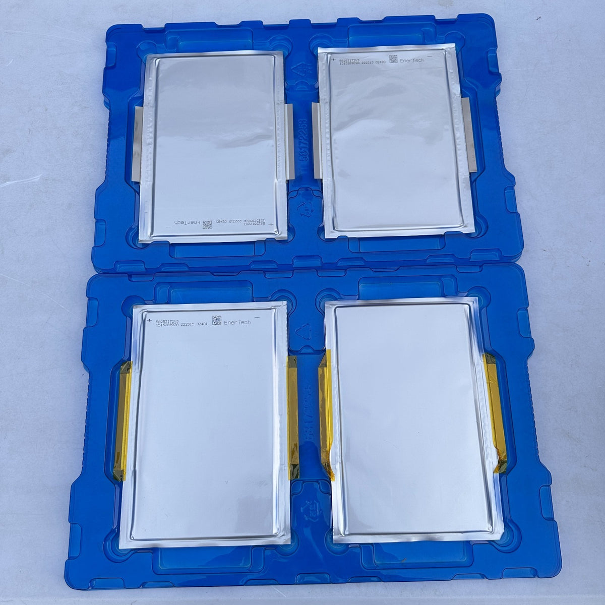 Pack of 4 EnerTech EnerDel Gen 3 Li-ion Pouch Cell 3.7V 10Ah P/N 15-15289-02 NEW