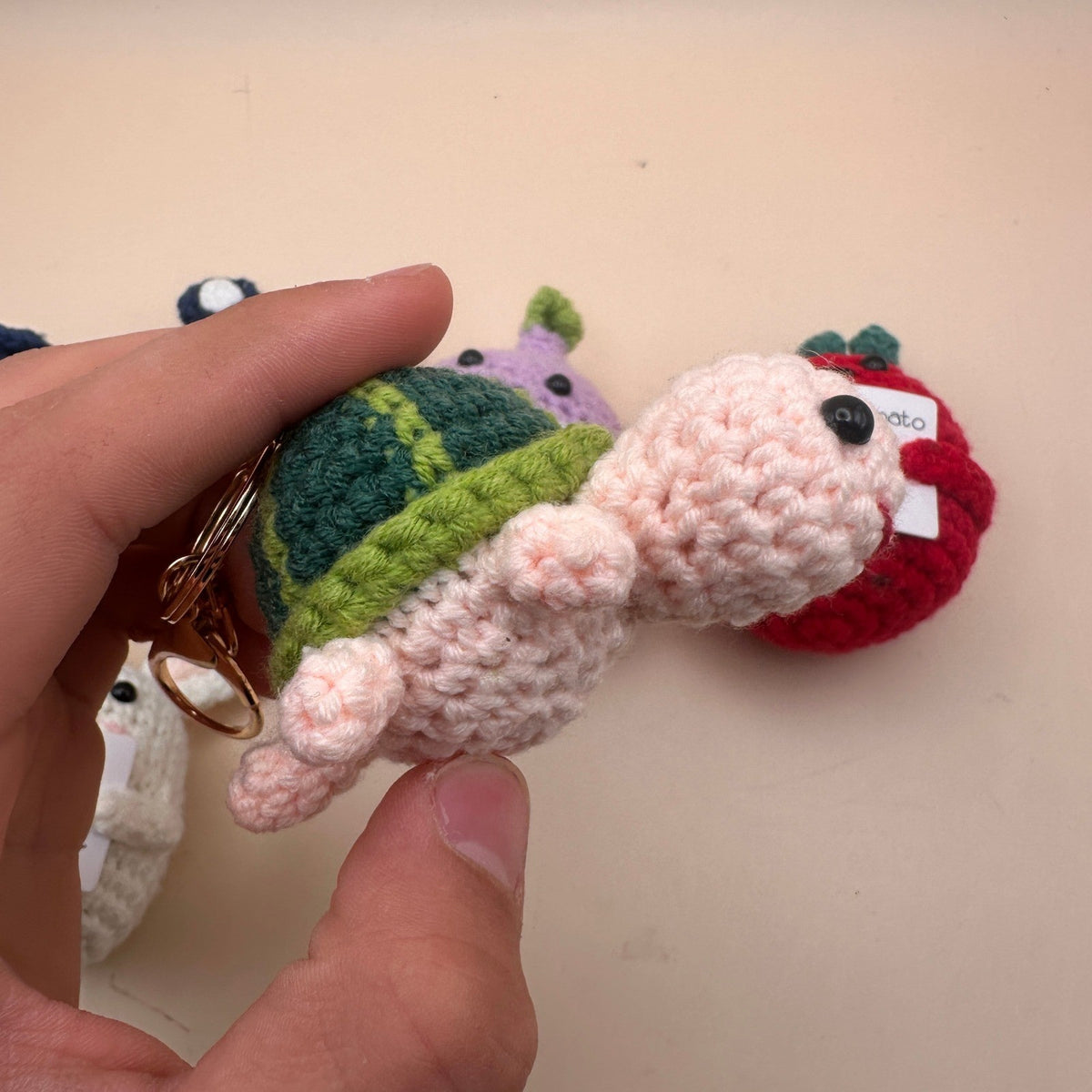 Set of 6 Emotional Support Crochet Fruits, Veggies & Animals, Amigurumi, Funny