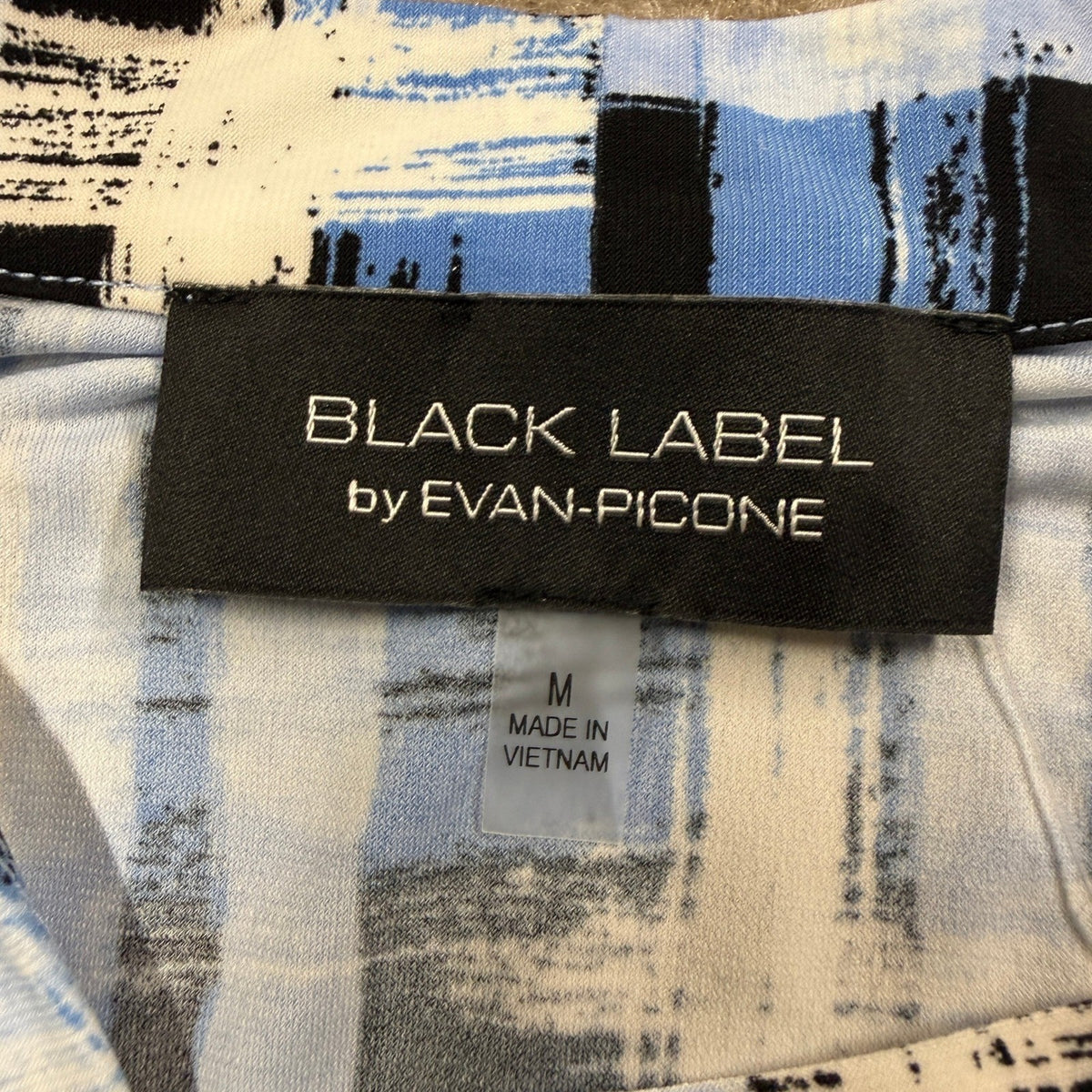 MSRP $44 Black Label by Evan-Picone Womens M Sky Blue Sleeveless Blouse Square