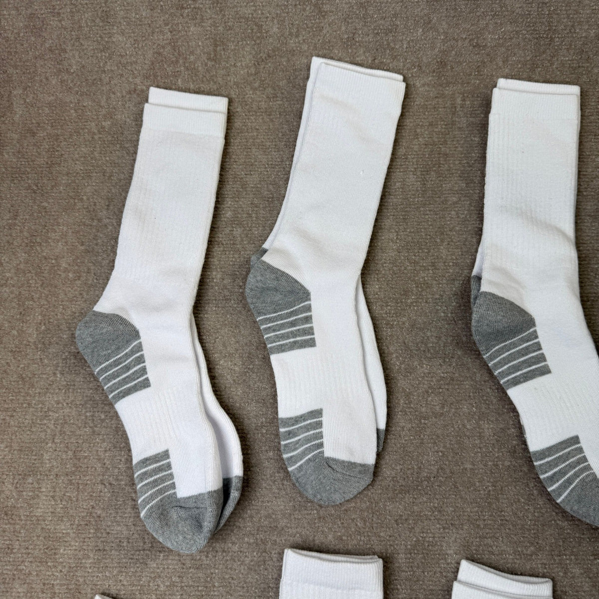 MSRP $25 10 Pack Men's US 10-13 White Cotton Performance Duty Work Socks