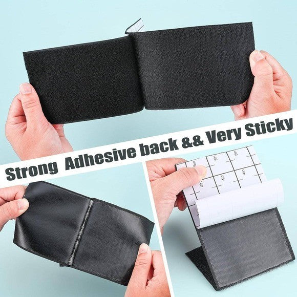 Navona 20Ft x 4 Inch Black Heavy Duty Hook and Loop Tape with Adhesive, Car