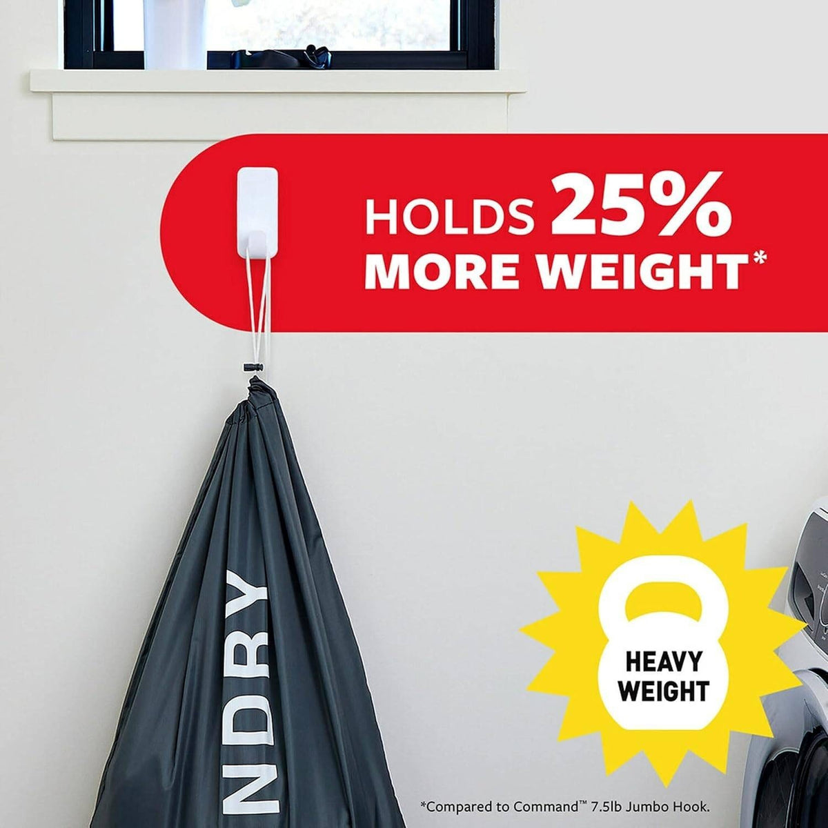 Command 10 lb XL Heavyweight Hook, 2 Wall Hooks and 6 Strips, Damage-Fre