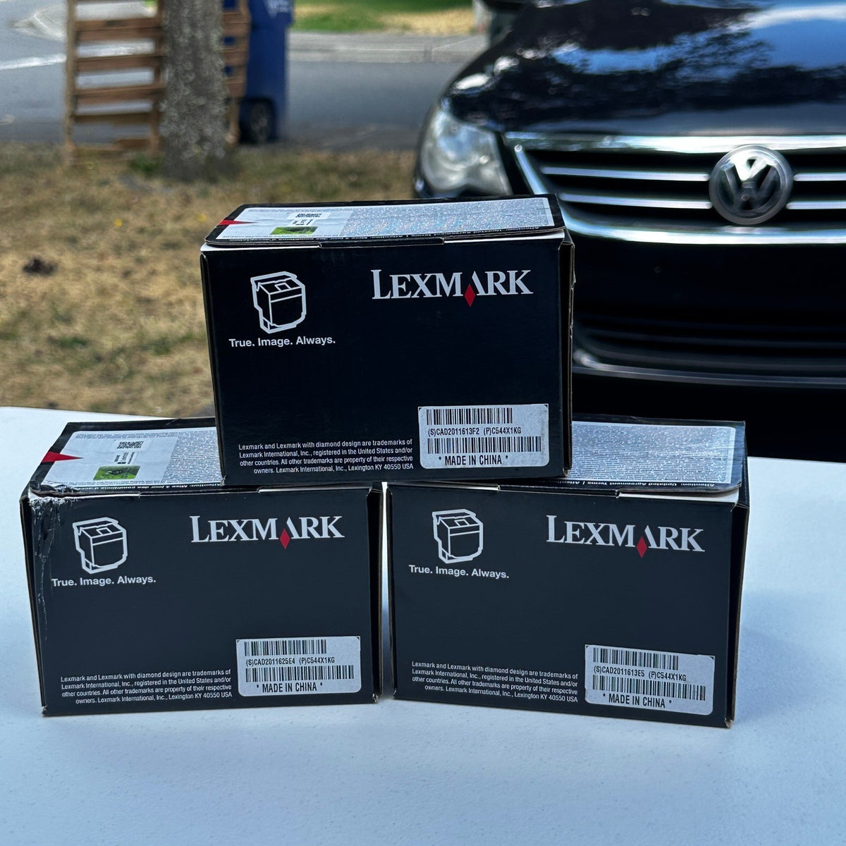 Set of 3 Genuine Lexmark C544X1KG Black Extra High Yield Toner Cartridge C544 C5