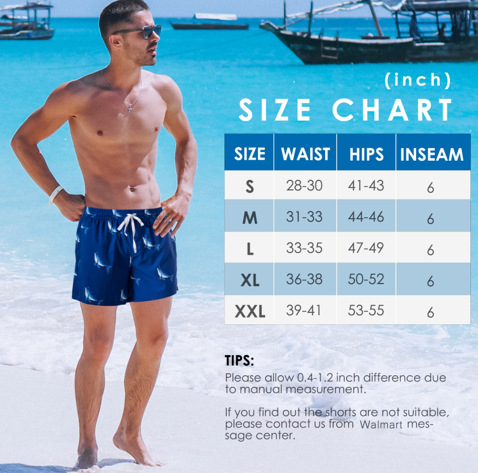 Men's S- L Flamingo Swim Trunks Mesh Lining Quick Dry With Pockets Beach Shorts