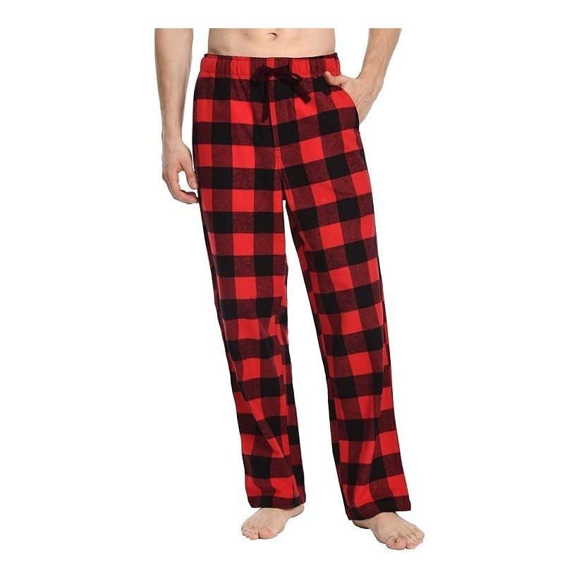 MSRP $25 Nutria Mens XL Flannel Pajama Pants Red Buffalo Plaid Cotton Soft B