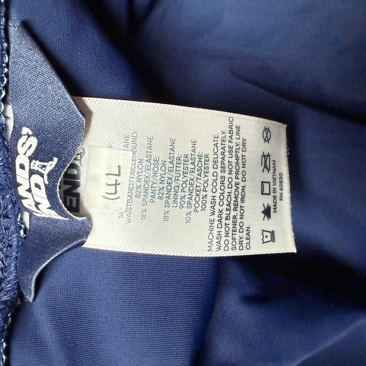 Lands' End Women's 14 LONG 5" Quick Dry Swim Cover-up Shorts Elastic Waist Boar