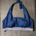 Lands' End Women's L, L LONG Square Neck Halter Bikini Swimsuit Top Chlorine Res