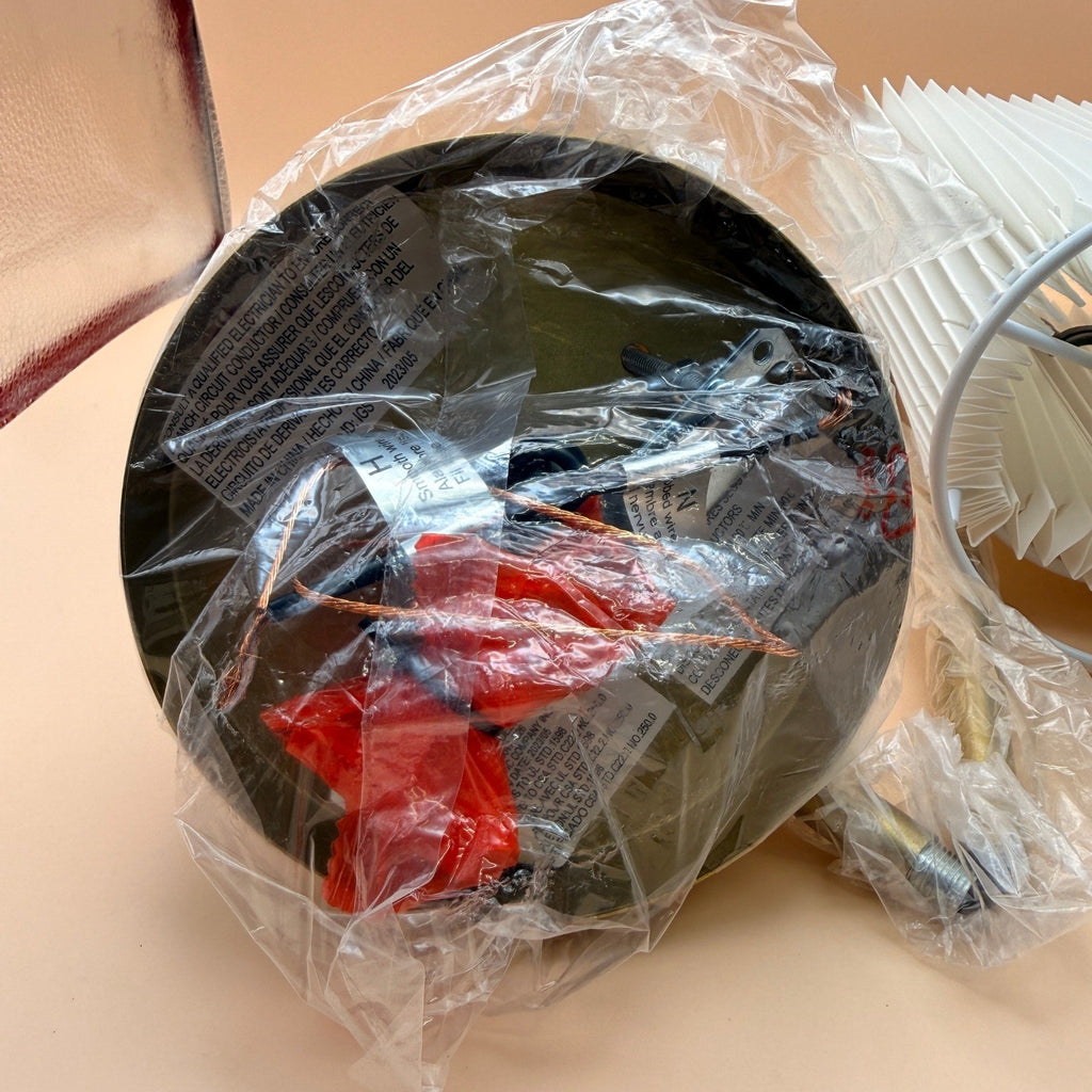 GLOBE Electric x Novogratz 67000103 1-Light Pendant Light Fixture, Matte Bras
