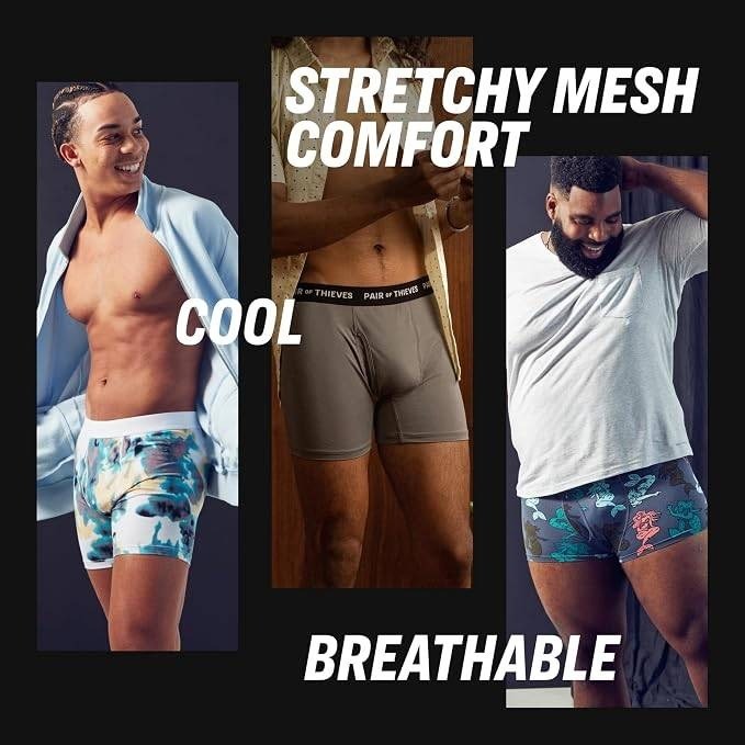 MSRP $52 Pair of Thieves 3 Pack Men's L Super Fit Boxer Briefs Soft Breathable