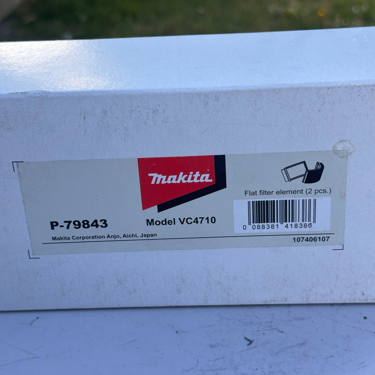 Pack of 2 Makita P-79843 Main Flat Filters For VC4710