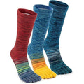 Set of 3 MSRP $26 TikMox L Five-Toe Crew Socks for Men & Women, Cotton Arch