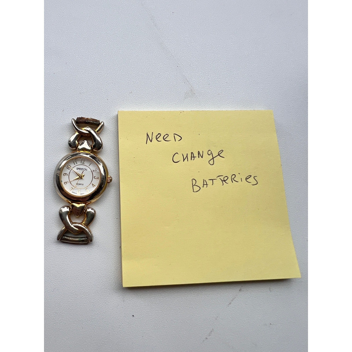 Vtg Sassoon Women's Quartz Watch Gold Tone w/o Band Japan Movt Needs Battery