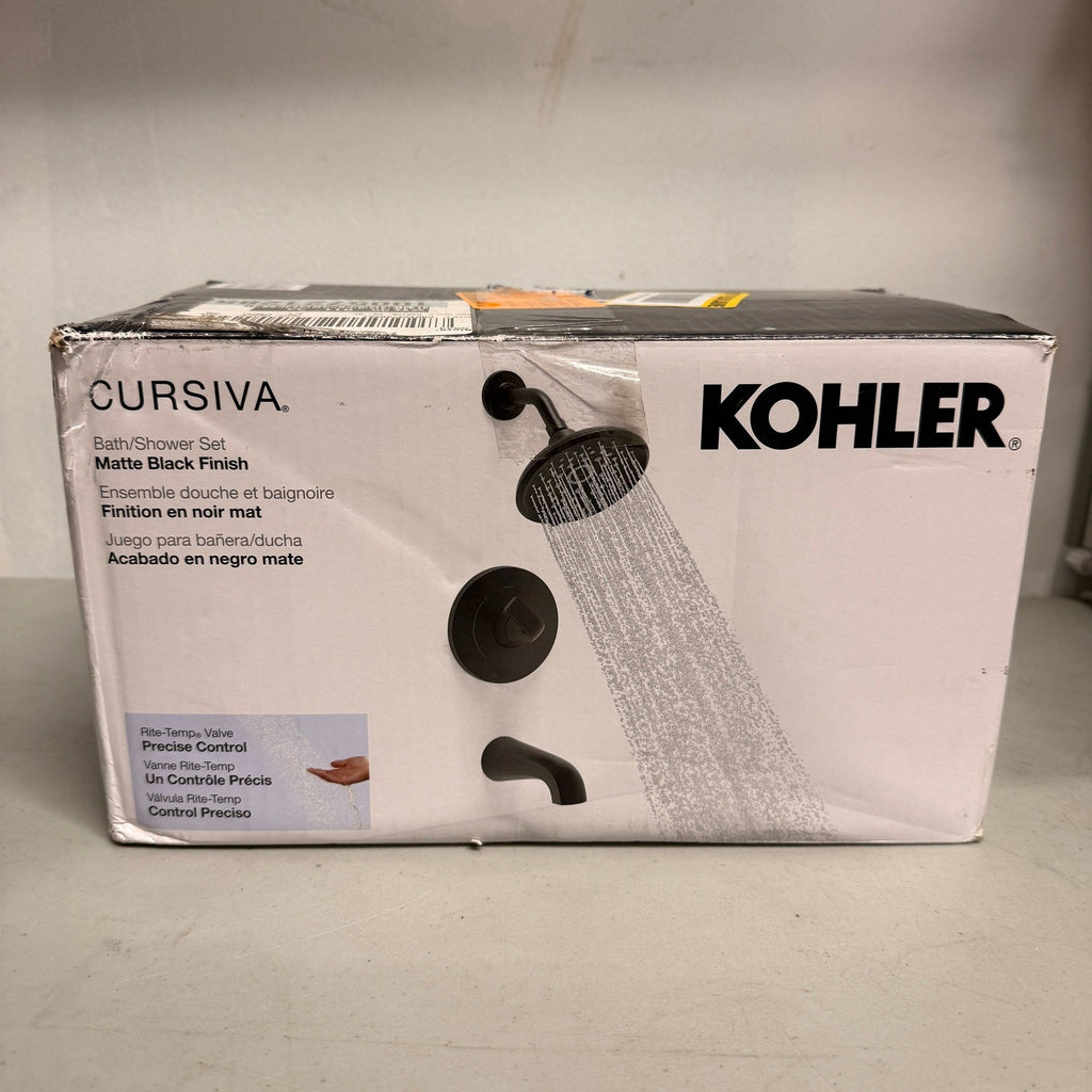 Kohler Cursiva R36189-4G-BL Single-Handle 3-Spray Tub & Shower Faucet Matte Bla