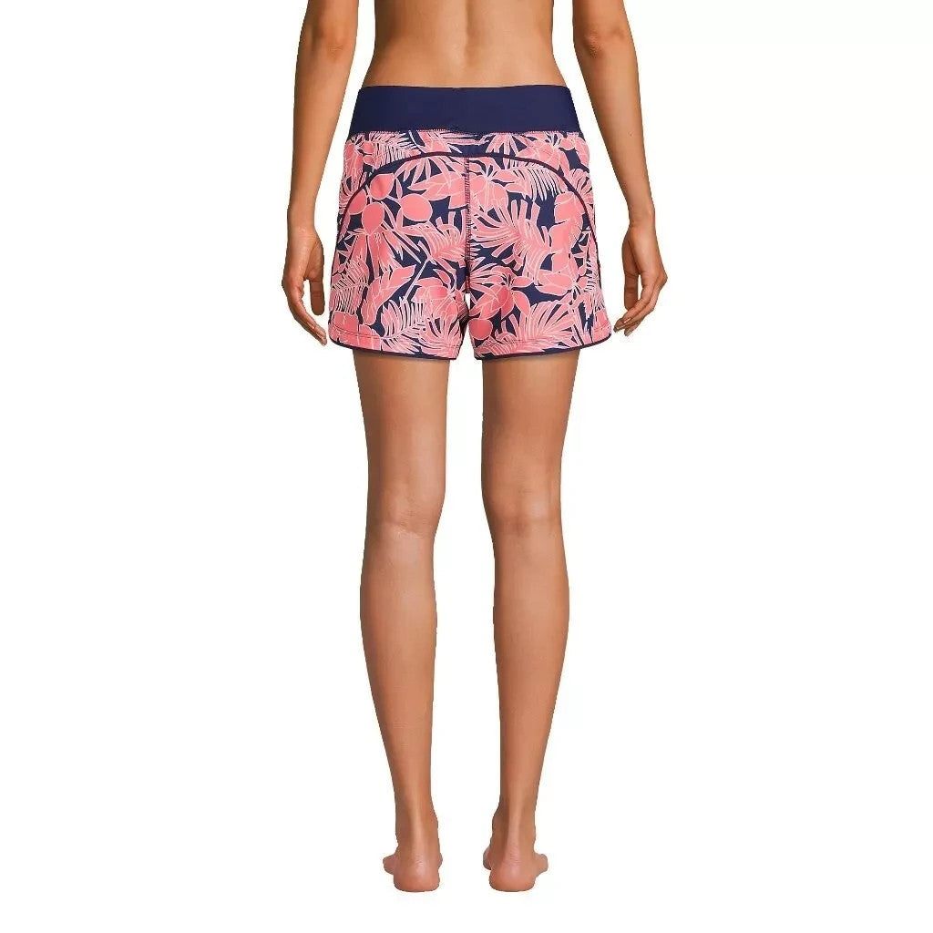 Lands' End Women's 4-18W, 8-18W LONG 5" Quick Dry Swim Shorts With Panty Wood