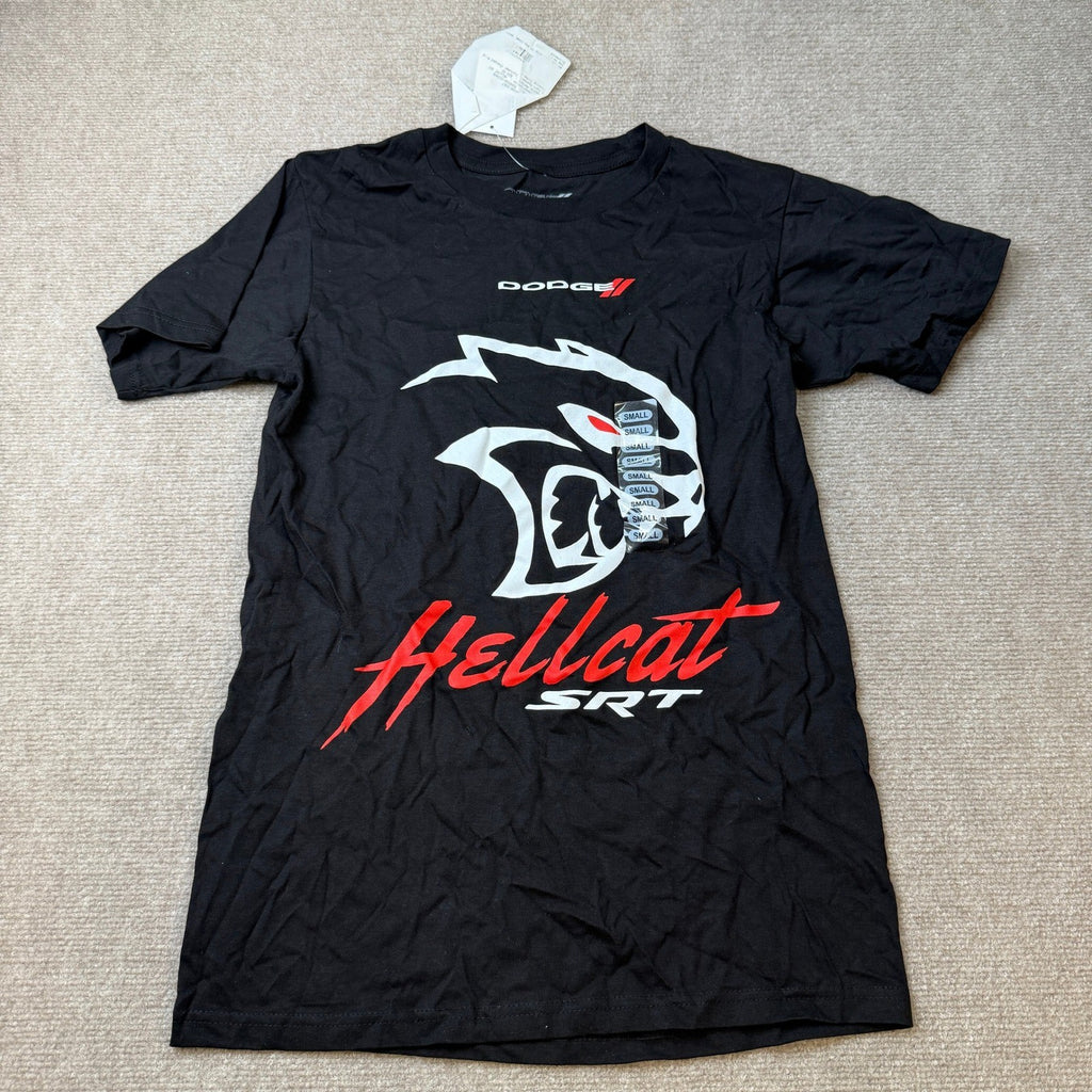 MSRP $20 Novelty Dodge Mens S Petite Black Crew Neck Short Sleeve T-Shirt Regu