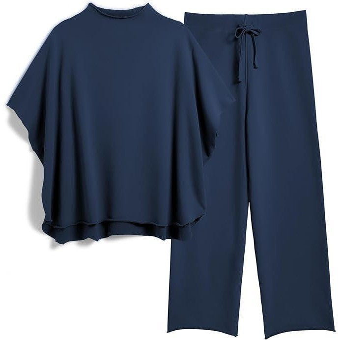 MSRP $48 SeeLuNa Women's XL Navy Two Piece Pullover Top Wide Leg Pants Outfits
