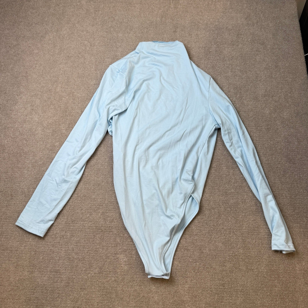 MSRP $38 SweatyRocks Women's M Bodysuit Mock Neck Casual Ruched Long Sleeve