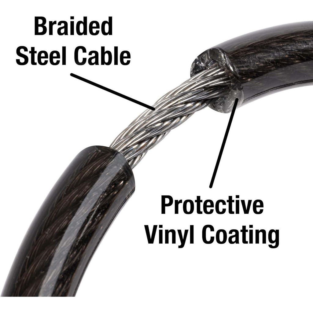 Master Lock Bike Lock Cable with Combination Black, 8143D