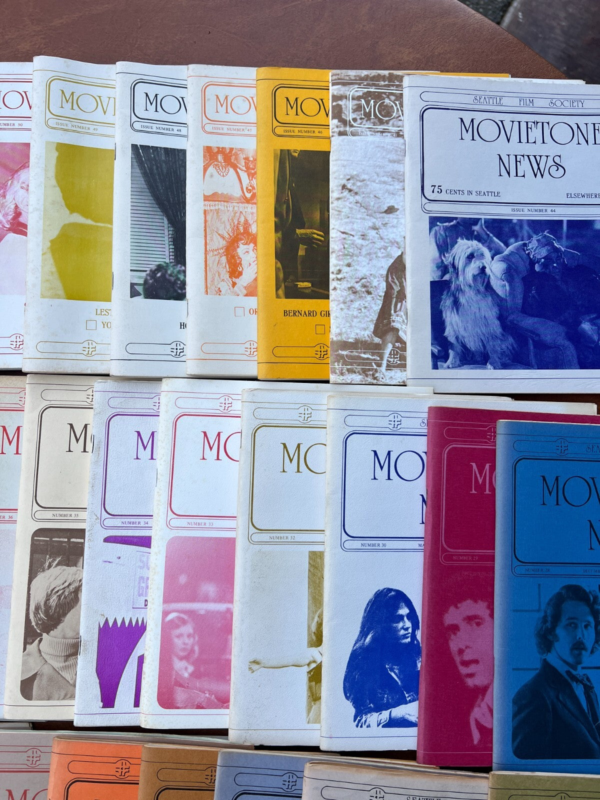 Lot of 57 Issues of Movietone News Magazine 1970's