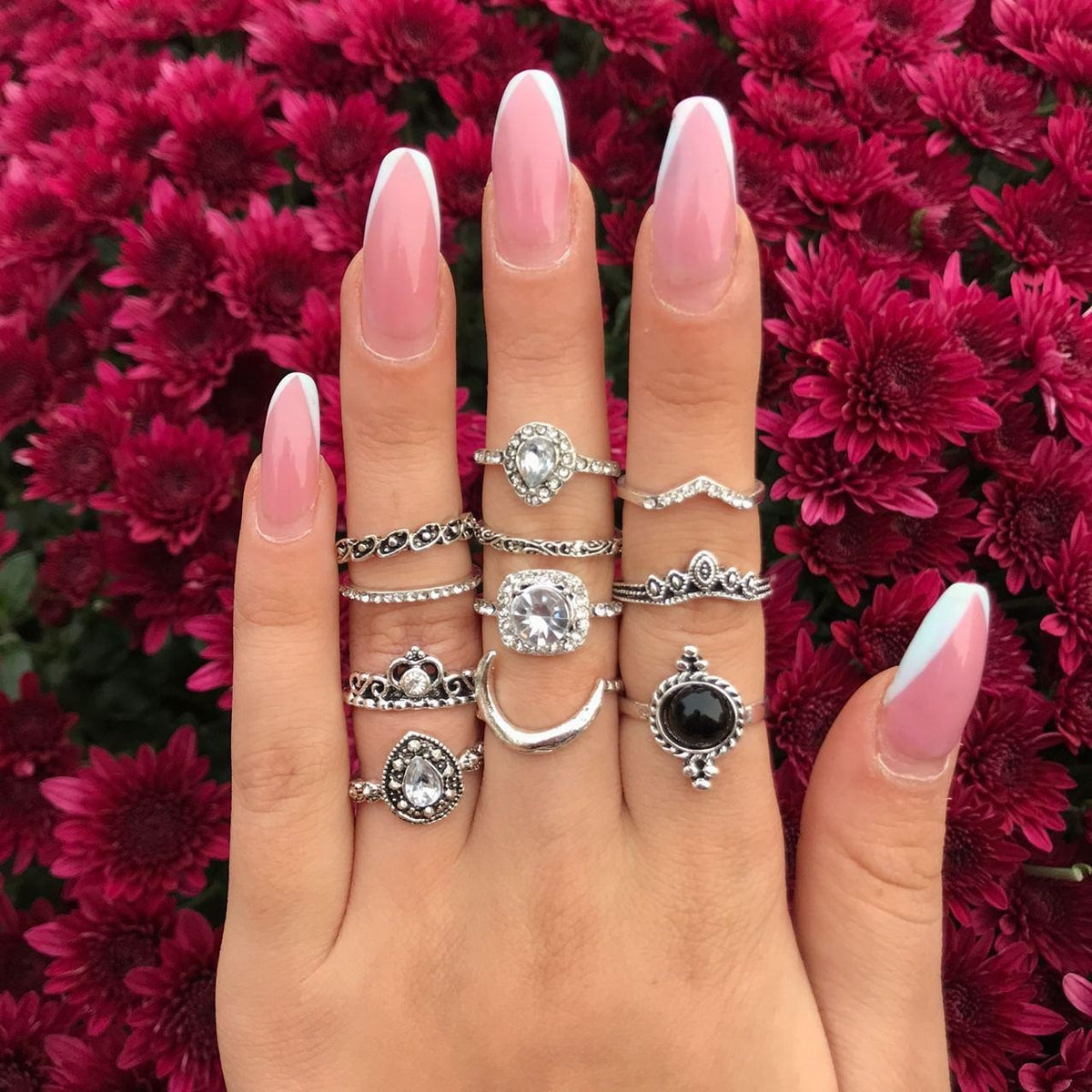 11 pcs Antique Rings, Thumb Ring, Witchy Rings, Bohemian Ring Set, Boho Rings