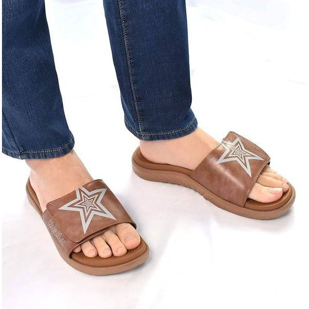 New KuaiLu Mens Slide Sandals Khaki US 10 Orthotic Arch Support Athletic Sport
