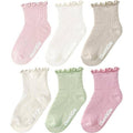 MSRP $21 Simply Kids 6 Pairs 6-12 Months Ruffle Socks, Baby Little Girl Kids G
