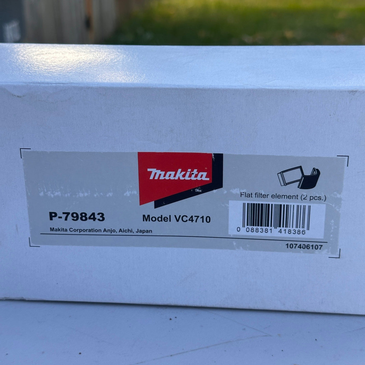 Set of 2 Makita P-79843 Main Flat Filters For VC4710 Wet/Dry Vacuum