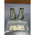 Set of 2 Titan SS-HB-FJX-20-20 1 1/4" Hose Barb x 1 1/4" 37° JIC (1 5/8"-12