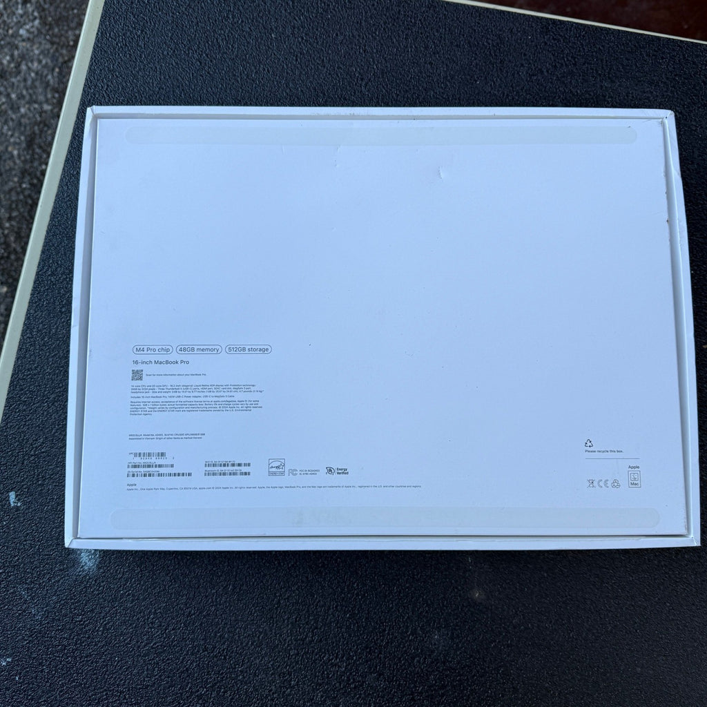 Apple MacBook Pro 16 M4 Pro 48GB 512GB Silver A3403 MX2U3LL/A EMPTY BOX ONLY