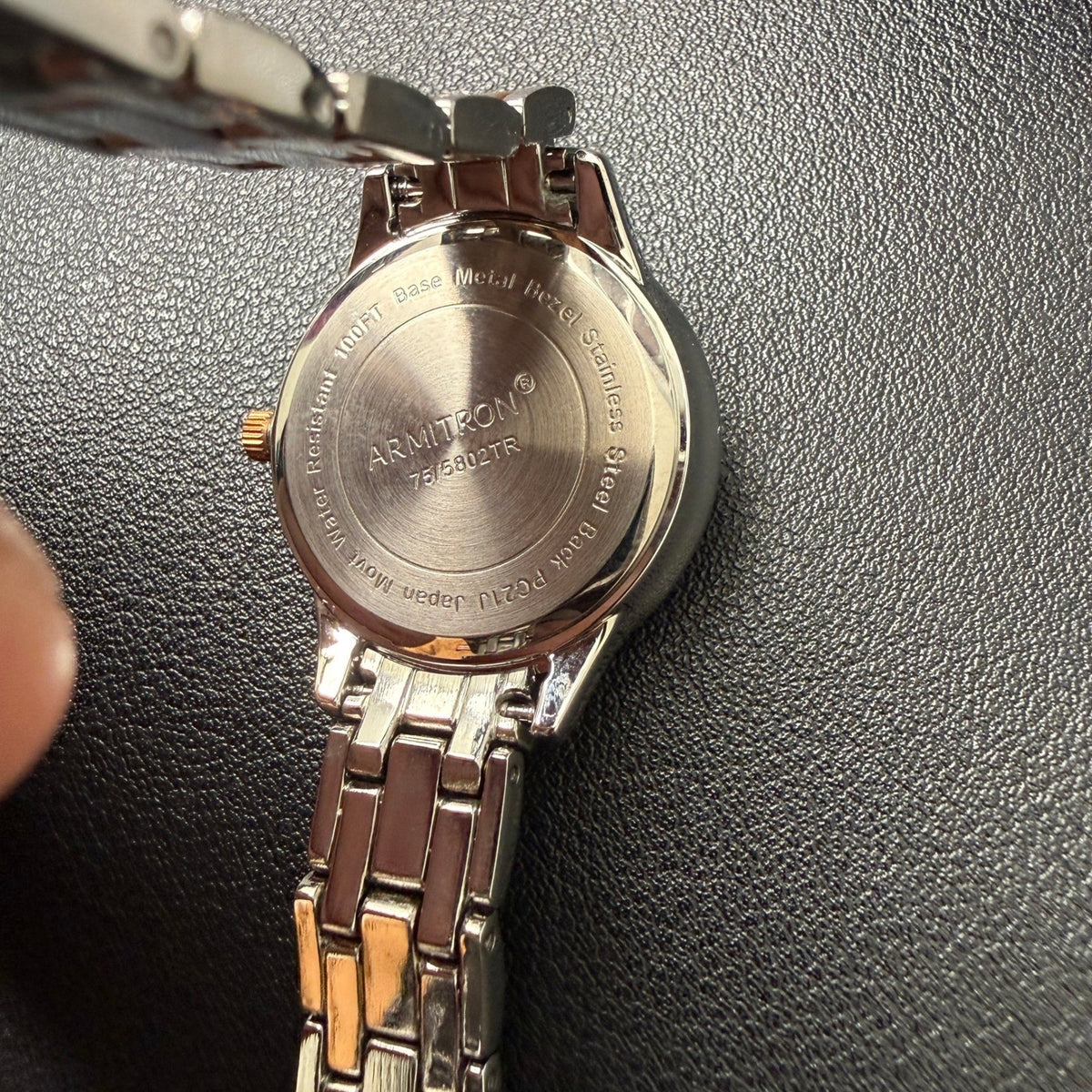 Armitron Women's 75/5802TR Silver/Rose Gold Crystal Bracelet Watch New Battery