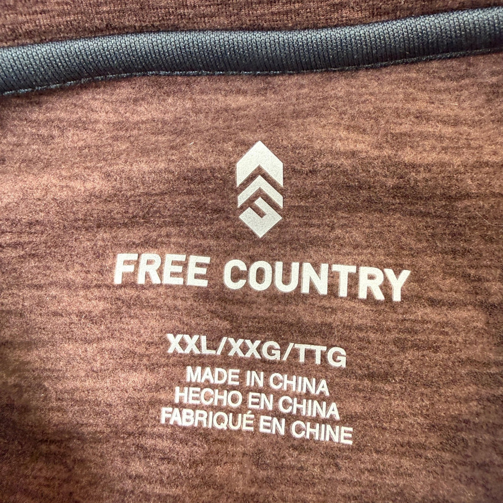 MSRP $52 Free Country FreeCycle Men's XXL Maroon Spacedye Long Sleeve Shirt