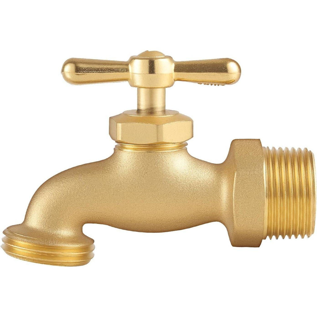 VEVOR 31105-2422 Hose Bibb, 3/4" MIP x 3/4" MHT Connection, Multi-Turn Garden
