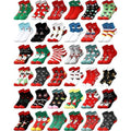 Giegxin 36 Pairs Small Christmas Crew Socks Bulk Novelty Holiday Design