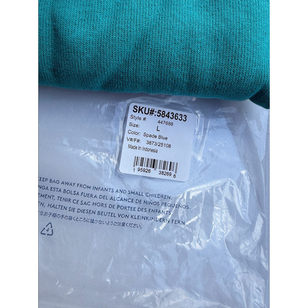 2 Pack Lands' End Mens L Spade Blue Bedford Rib 1/4 Zip Sweater Long Sleeve