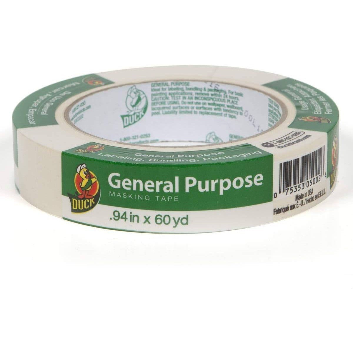 Pack of 36 Duck 286509 General Purpose Masking Tape 0.94in x 60yd, Beige