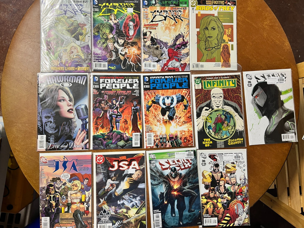 Lot of 13 | Dc Comics - Justice League Dark, Birds of Prey, Forever People, Ban