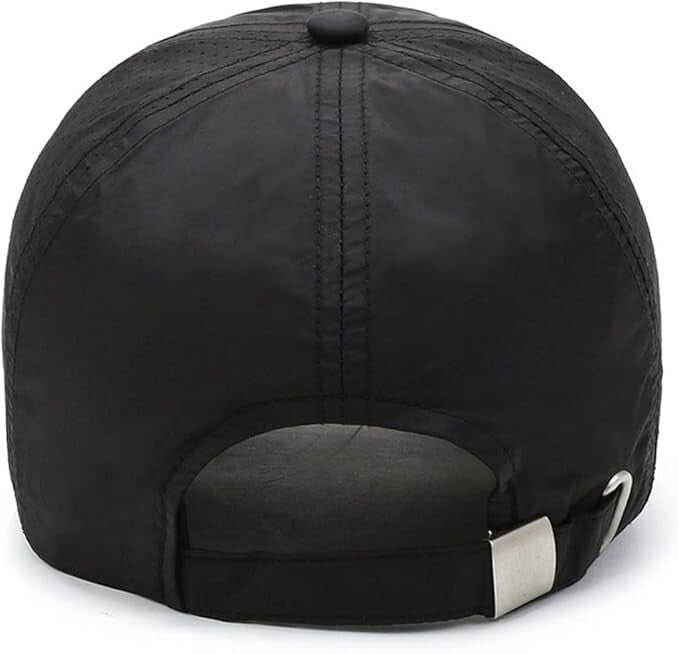 Clakllie Quick Drying Baseball Cap Black Breathable Sports Cap Reflective Runnin