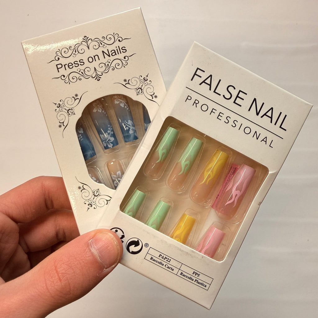 Lot of 10 Pack of 24 New False Press On Nails Assorted Designs and Colors №N16