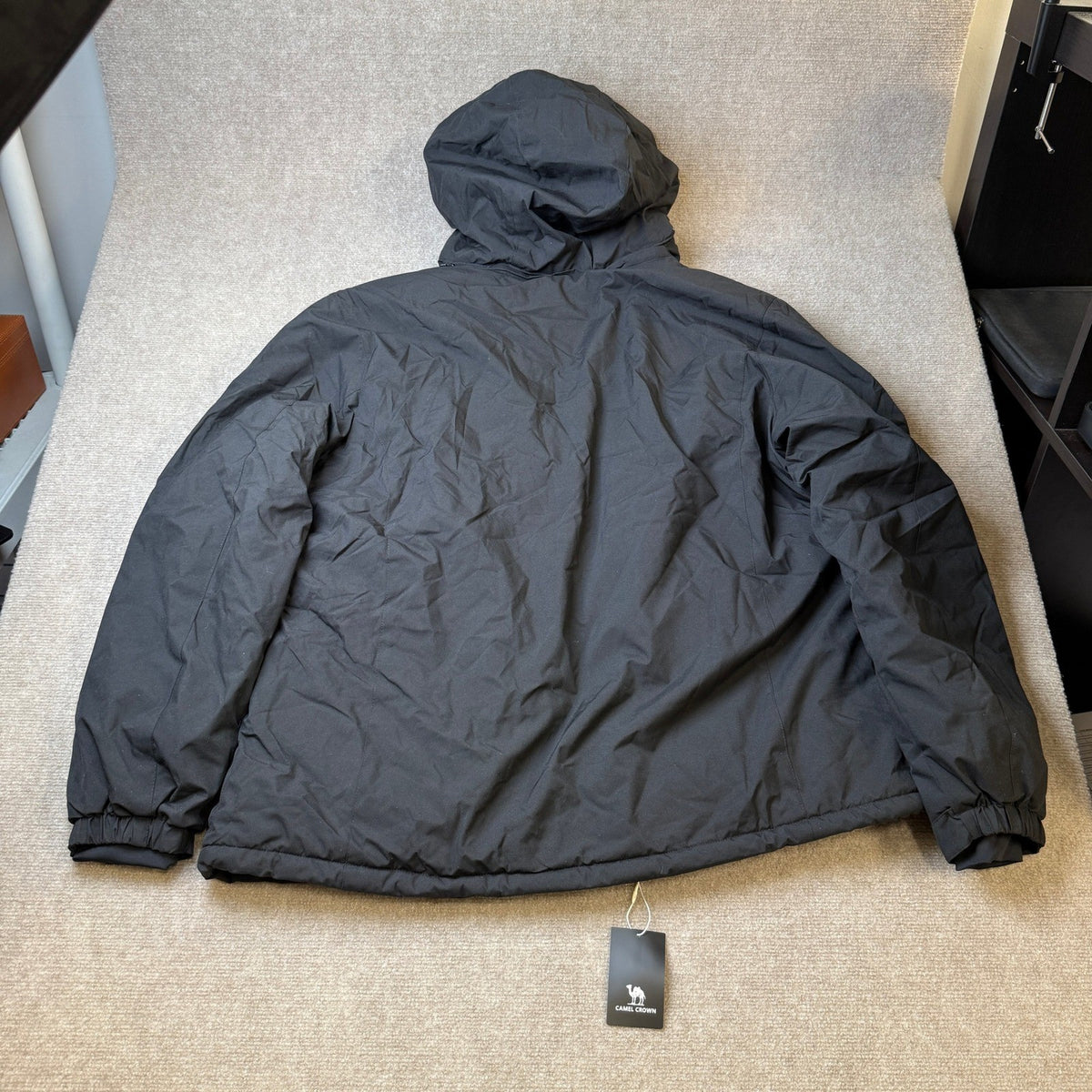 MSRP $65 CAMEL CROWN Men's XXL Black Mountain Snow Waterproof Ski Jacket