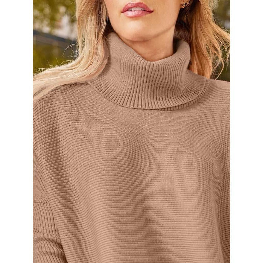 MSRP $45 LILLUSORY Women's XS Turtleneck Oversized Sweater Batwing Sleeve Poncho