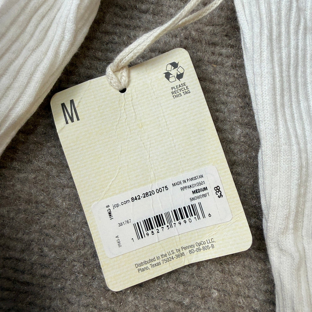 MSRP $38 a.n.a Womens M Snowdrift Long Sleeve Rib Polo Shirt Two Way Zipper