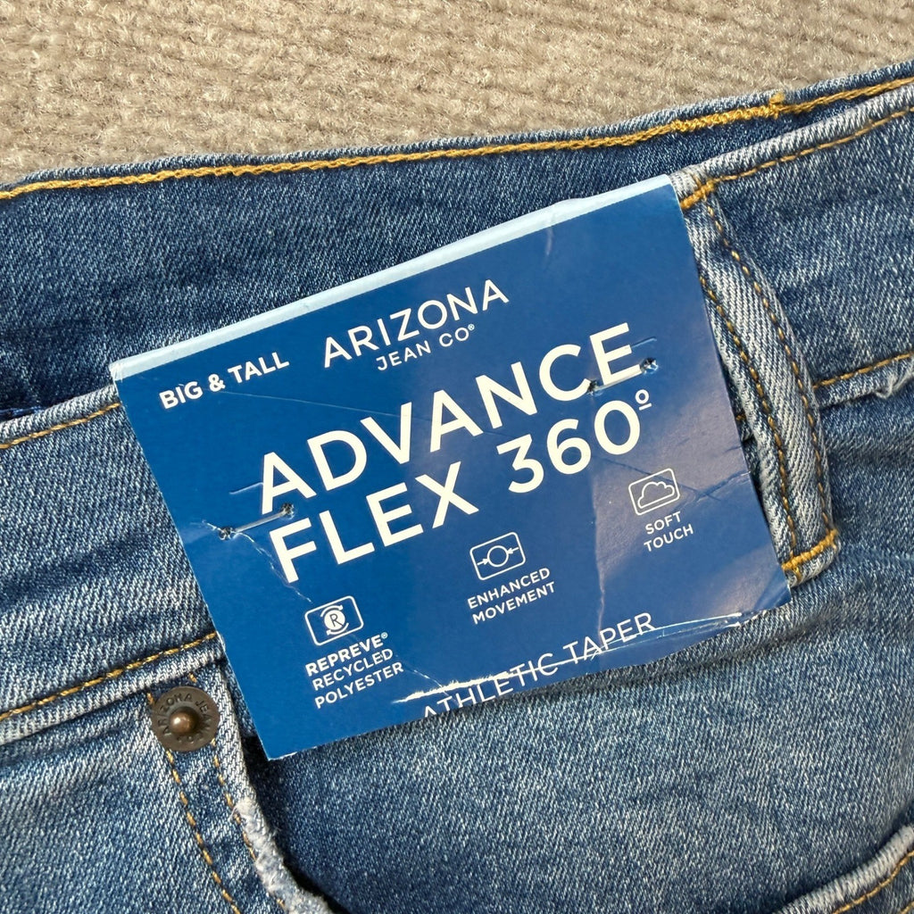 NWT Arizona Jean Co Mens 54x29 Med Heritage Athletic Fit Tapered Leg Jeans