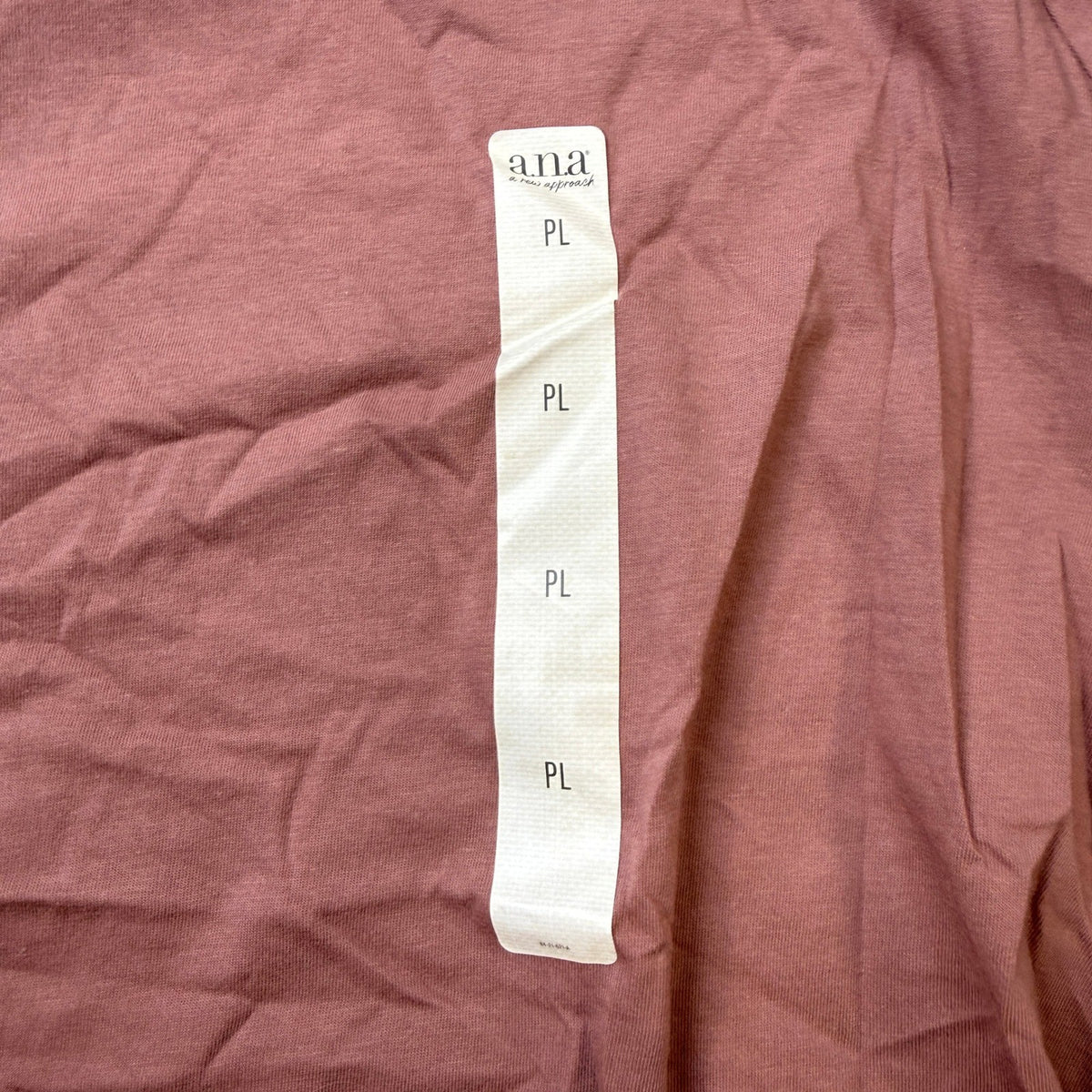 MSRP $16 A.N.A Womens L Petite Burlwood Round Neck Short Sleeve T-Shirt