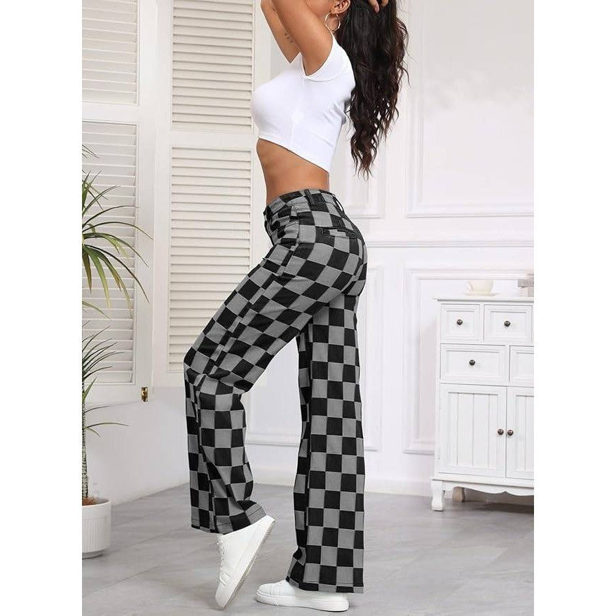 MSRP $42 Sidefeel Women's 16 Wide Leg Jeans High Waisted Stretchy Straight Leg