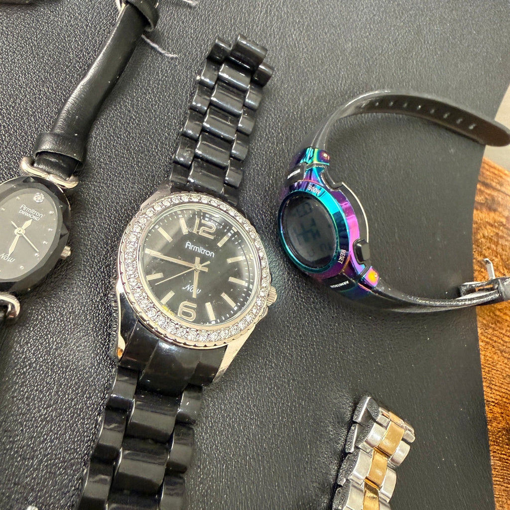 Set of 13 Armitron Watches Men's & Women's BROKEN FOR PARTS