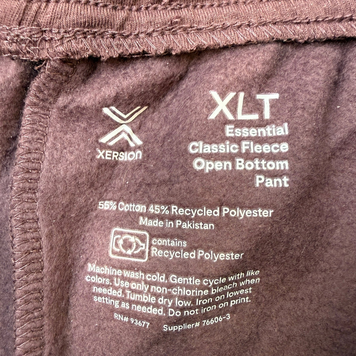 MSRP $46 Xersion Mens XL Tall Huckleberry Straight Regular Fit Fleece Pants