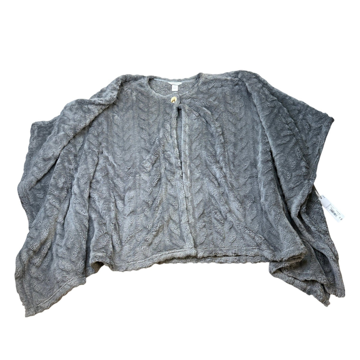 MSRP $54 Liz Claiborne Womens L/XL Castle Rock Plush Fleece Cape Wrap One